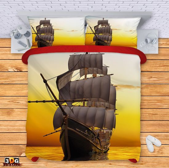 Bed Linen Ship in the Sea