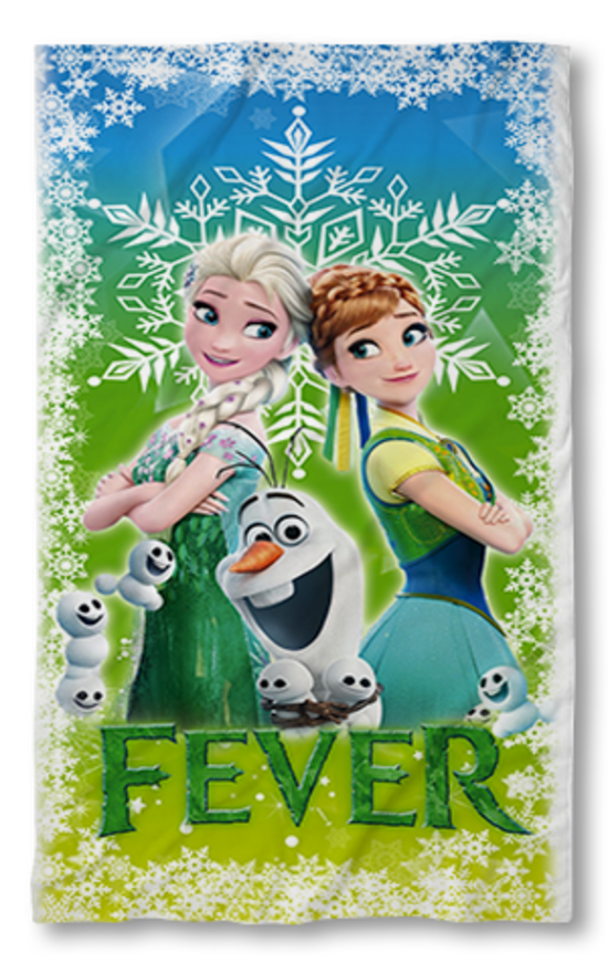 Beach Towel Frozen Fever pink