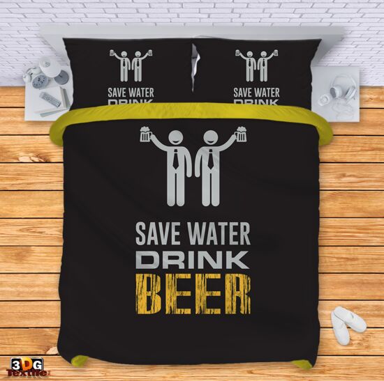Bed Linen Save water Drink beer 2