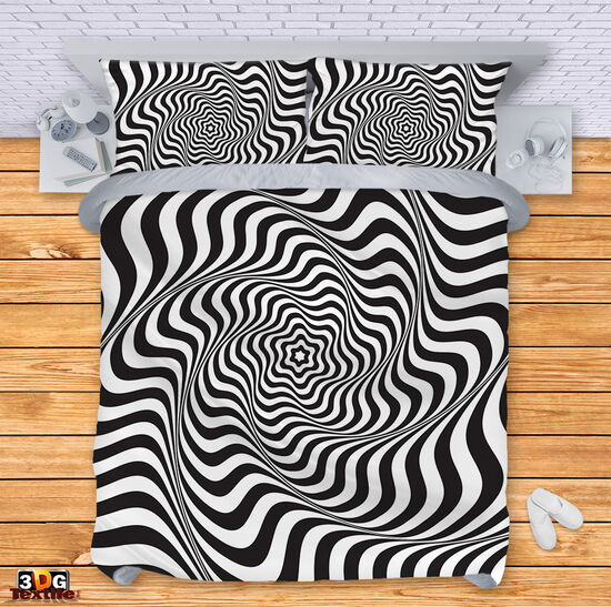 Bed Linen Black and White Illusion 2