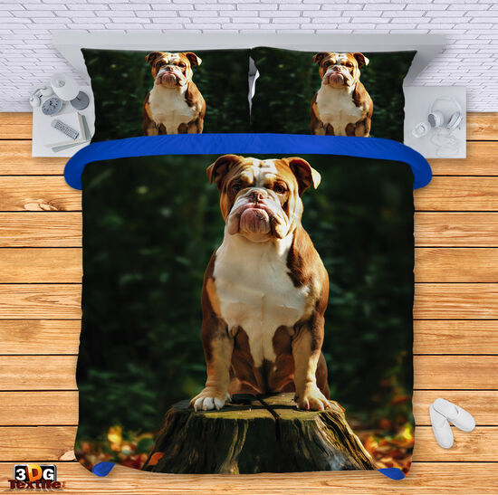 Bed Linen Bulldog in Forest