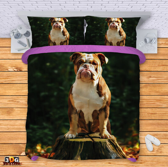 Bed Linen Bulldog in Forest