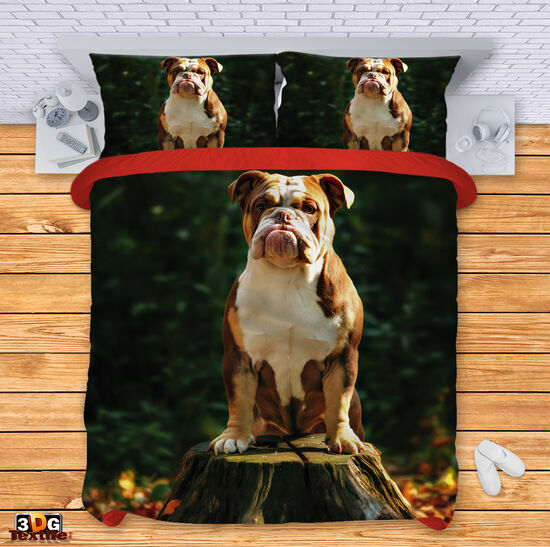 Bed Linen Bulldog in Forest