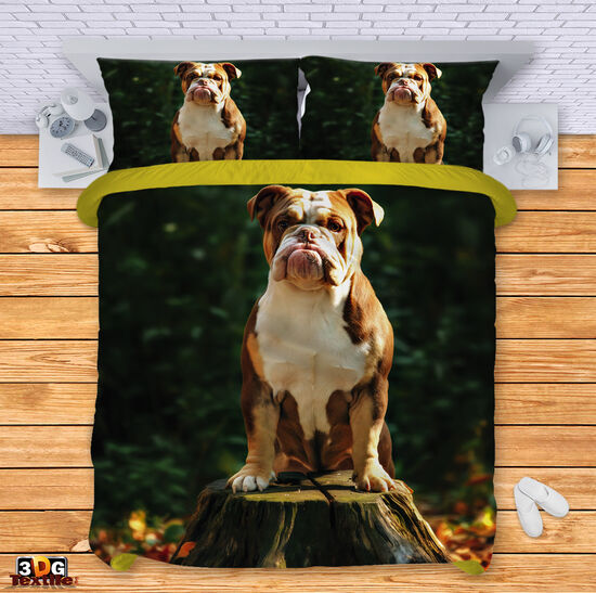 Bed Linen Bulldog in Forest
