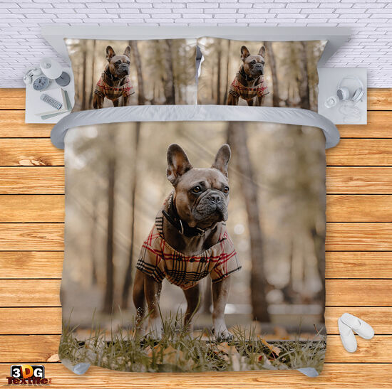 Bed Linen French Bulldog in Forest