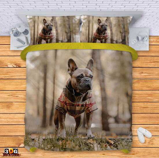 Bed Linen French Bulldog in Forest