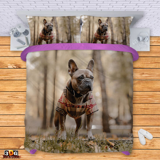 Bed Linen French Bulldog in Forest