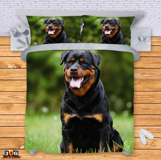 Bed Linen Black Rottweiler