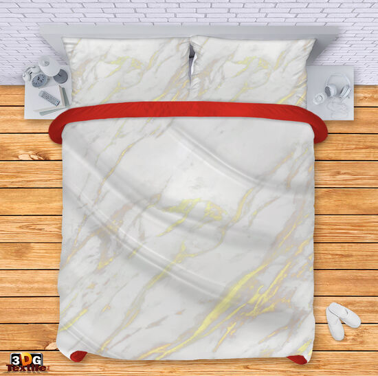 Bed Linen White Marble 2
