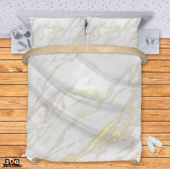 Bed Linen White Marble 2
