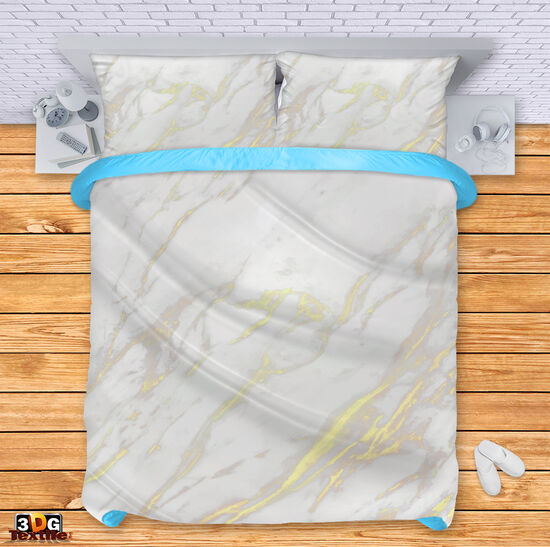 Bed Linen White Marble 2