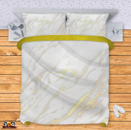 Bed Linen White Marble 2