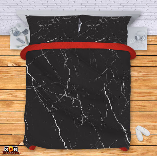 Bed Linen Black Marble 2