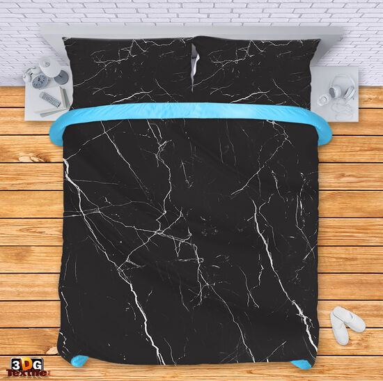 Bed Linen Black Marble 2