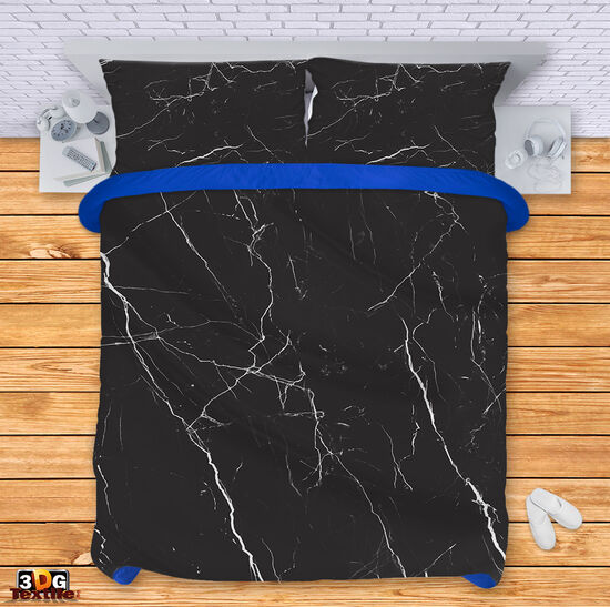 Bed Linen Black Marble 2