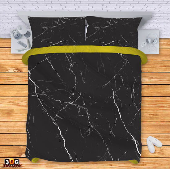 Bed Linen Black Marble 2