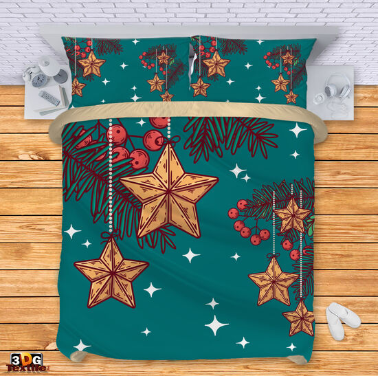 Bed Linen Christmas in Green