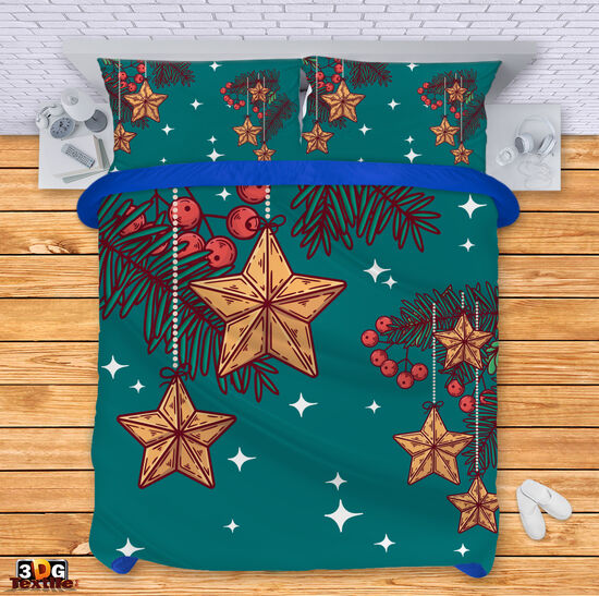 Bed Linen Christmas in Green