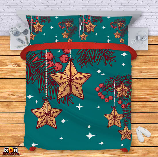 Bed Linen Christmas in Green