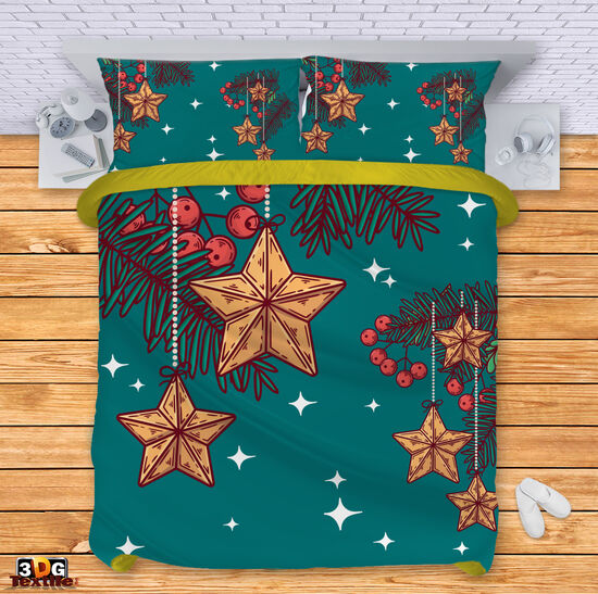 Bed Linen Christmas in Green