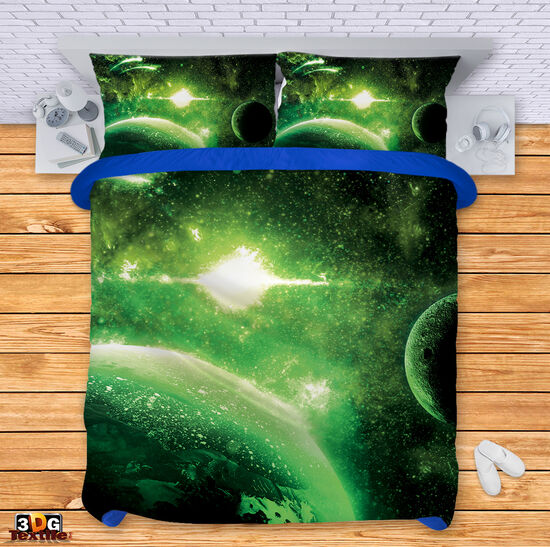 Bed Linen Green Galaxy