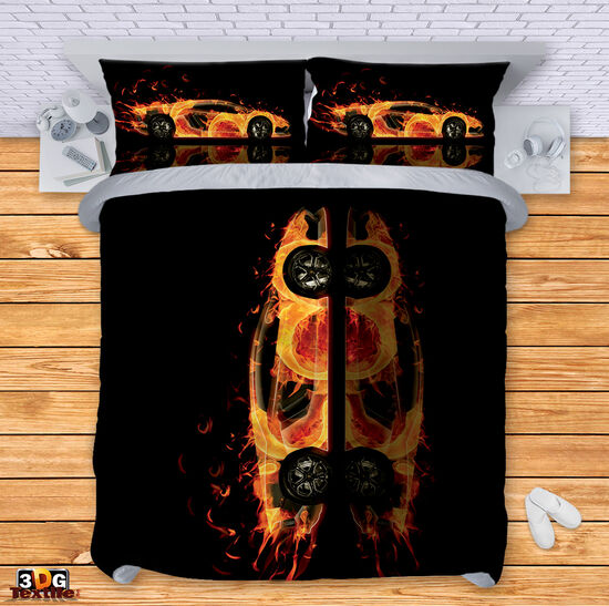 Bed Linen Lamborghini in flames