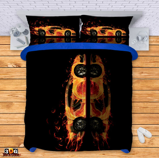 Bed Linen Lamborghini in flames