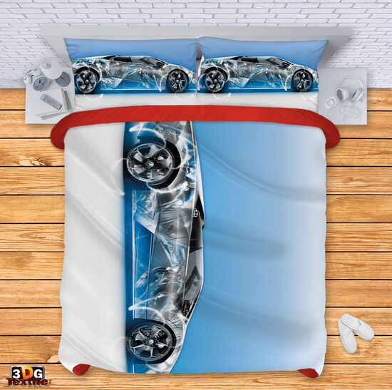 Bed Linen Blue Lamborghini