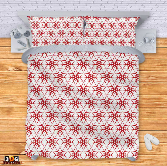Bed Linen White Christmas Stars