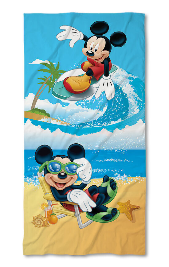 Beach Towel Mickey on beach