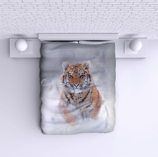 Bed Cover Tiger in the Snow