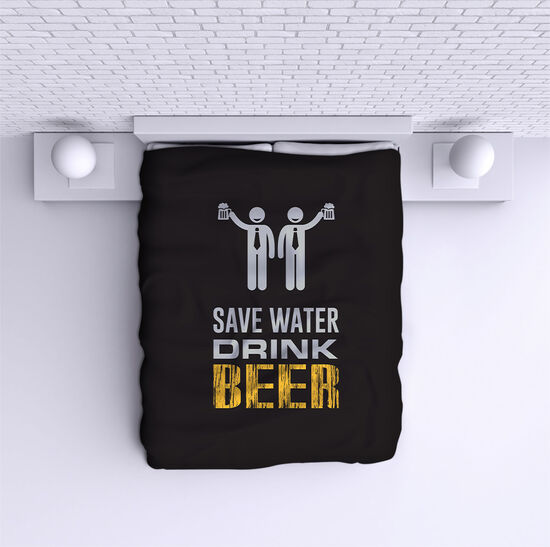 Bed Cover Save Water Drink Beer 2