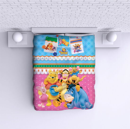 Bed Cover Pink Pooh