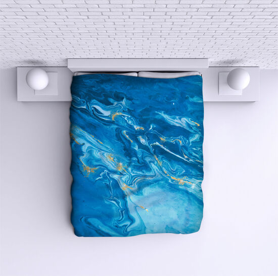 Bed Cover Blue Marble