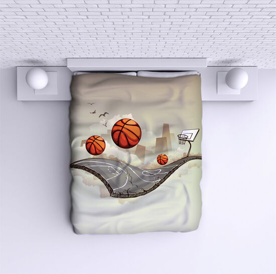 Bed Cover Basketball Field