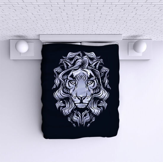 Bed Cover Silver Lion