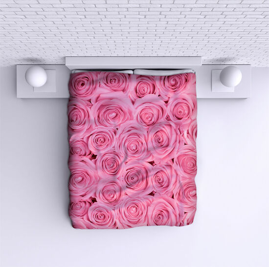 Bed Cover Pink Roses