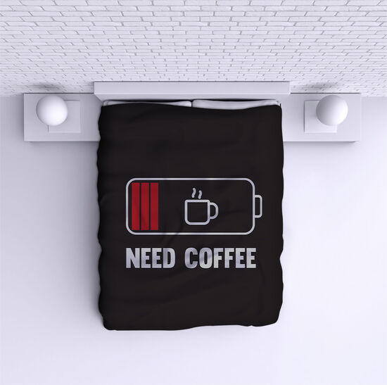 Bed Cover Need Coffee