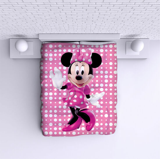 Bed Cover Mini Mouse pink