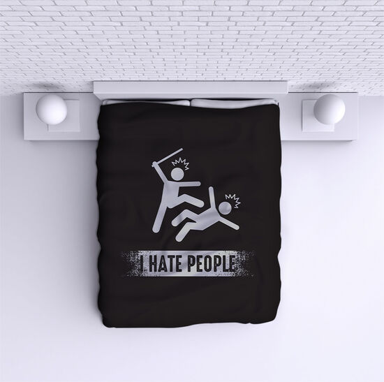 Bed Cover I hate people