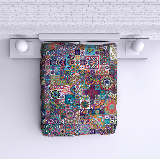 Bed Cover Colorful Mandala
