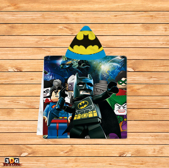 Kids Poncho Towel Batman Lego