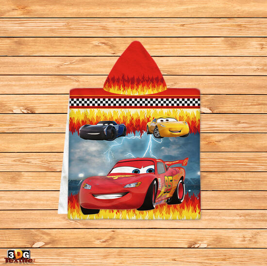 Kids Poncho Towel Cars 2