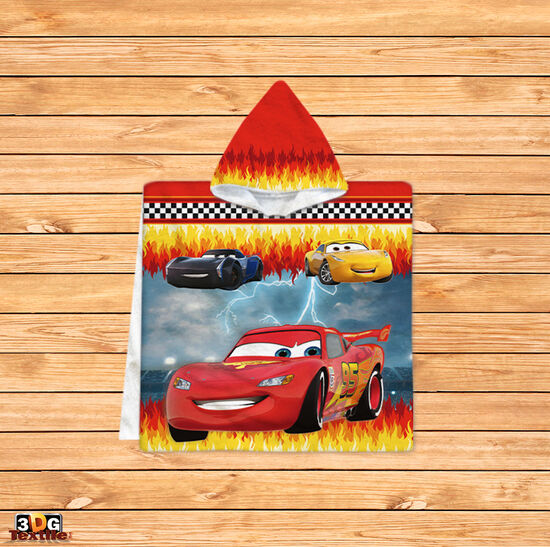 Kids Poncho Towel Cars 2