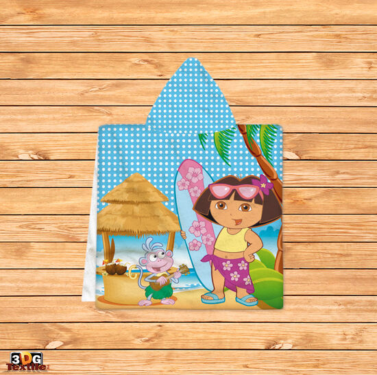 Kids Poncho Towel Dora