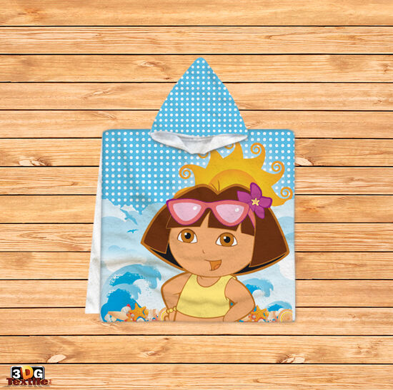 Kids Poncho Towel Dora