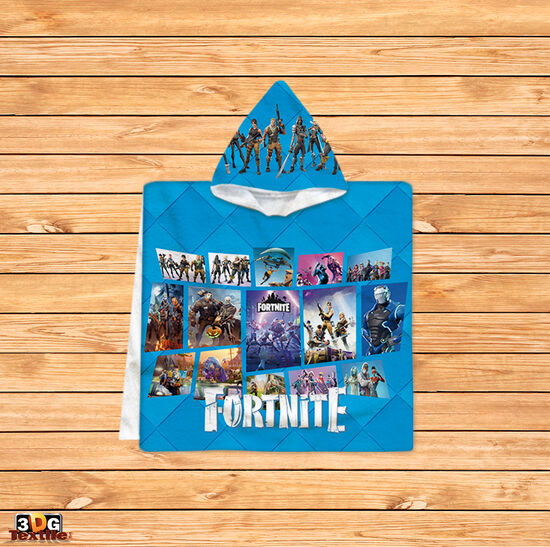 Kids Poncho Towel Fortnite