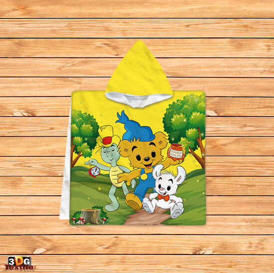 Kids Poncho Towel Bamse