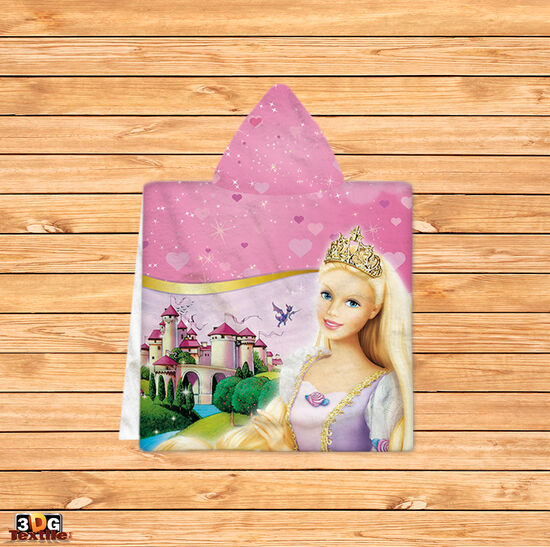 Kids Poncho Towel Barbie
