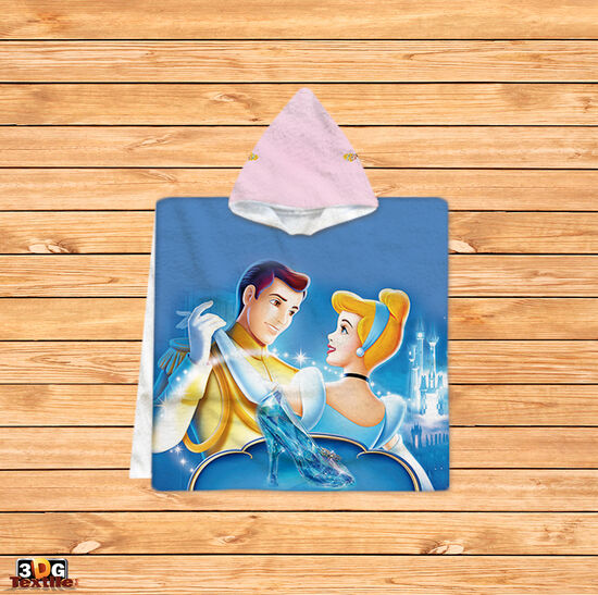 Kids Poncho Towel Cinderella